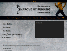 Tablet Screenshot of improvemyrunning.com